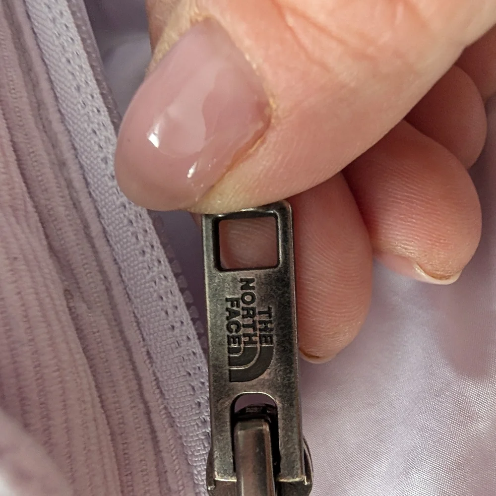 The North Face Light Purple Jacket with Faux Fur Trim